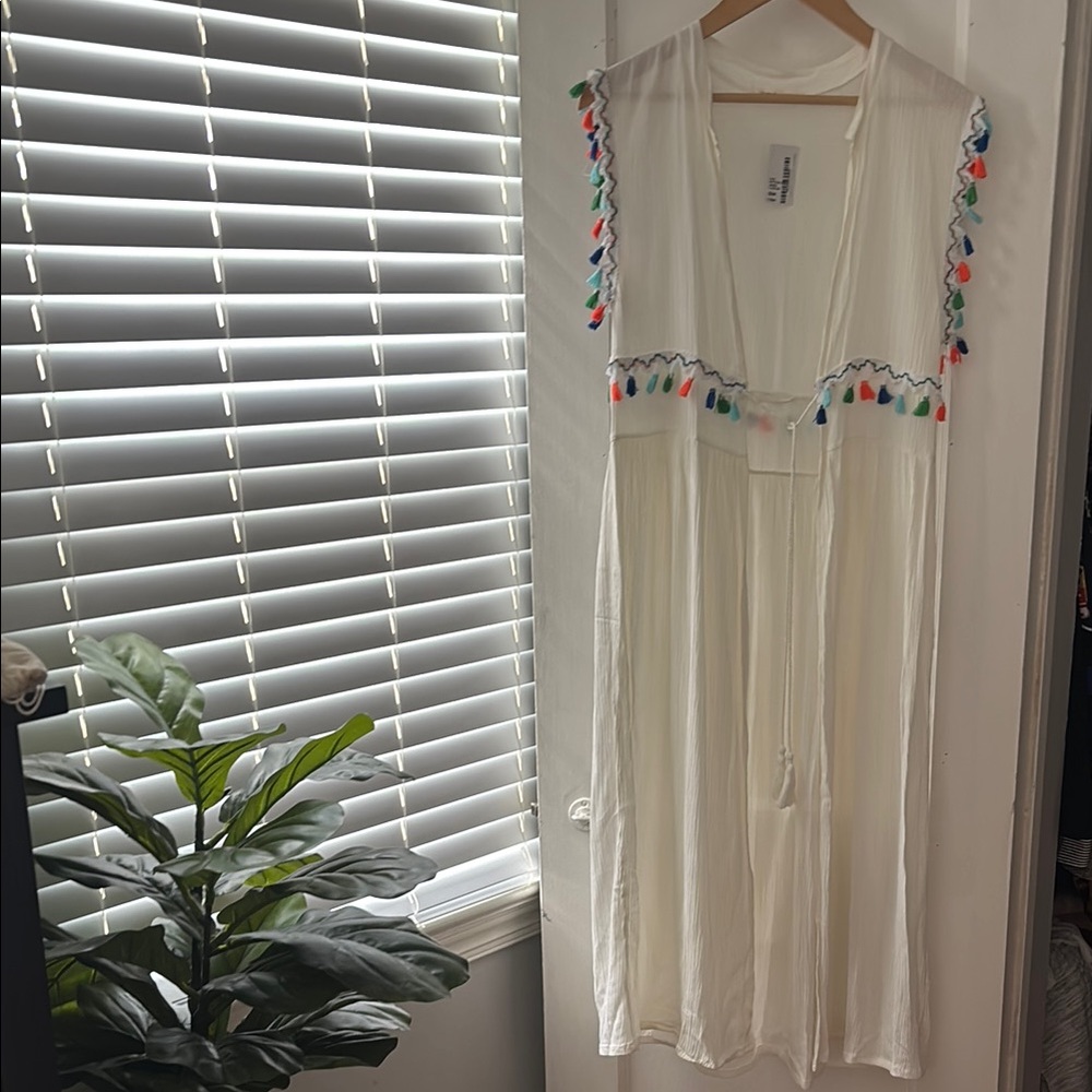 South Moon Under Cream Tassel Swim Coverup